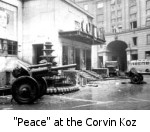 A "peaceful" scene at the Corvin Koz, site of fierce battles. The  Soviet Union made public promises to withdraw from Hungary. They would return with 5000 tanks and 200,000 troops!