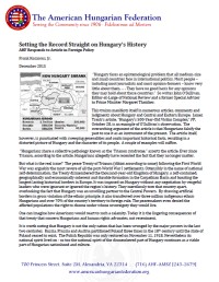 [Download] Setting the Record Straight on Hungary