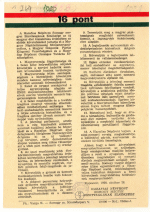 On October 22, 1956, a group of Hungarian students compiled a list of sixteen points containing key national policy demands
