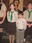 Members of the the The 4th Bátori József Hungarian Scouts Troop of Washington, DC, were a major part of the program