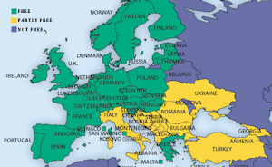 Freedom House's 2010 Map of Press Freedom in Europe