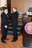Bryan Dawson presents the AHF Kovats Medal of Freedom to Minister Tamas Fellegi at the 2014 Hungarian Charity Ball in Washington, D.C.