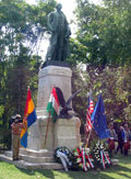 Top Hungarian leaders, U.S. Embassy officials and members of the Hungarian public celebrated the 100th anniversary of the unveiling of the George Washington statue in Városliget (City Park) on September 16, 2006