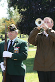 The Darr Mine Commemoration at Olive Branch Church in Rostraver, PA: Frazier School District students play Taps