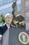 The Victims of Communism Memorial was dedicated by President George W. Bush in a morning ceremony on Tuesday, June 12th, 2007.