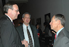 Frank Koszorus, Jr., represented the American Hungarian Federation at the reception. He is seen here with Karl Altau and Sen. Voinovich