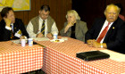 Left to Right: AHF controller Les Megyeri; Rev. Arpad Drotos of teh Hungarian Reformed Church of New York; Kinga de Chapelle and Mihaly Czinkota